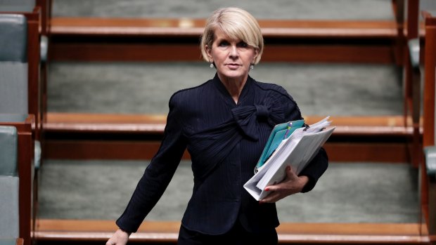 Foreign Affairs Minister Julie Bishop during Question time in June. 