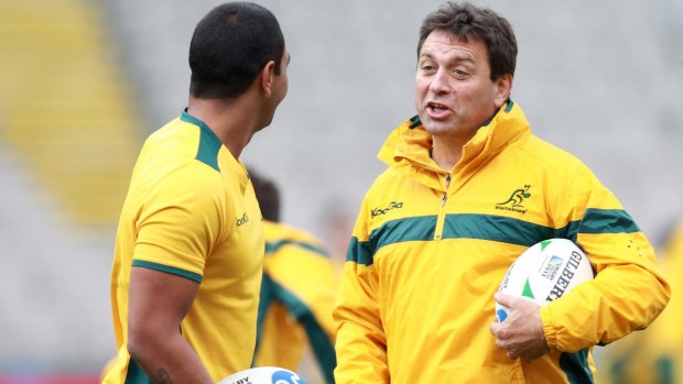 The good old days: Nucifora still in Australian colours during the 2011 World Cup, just before the Wallabies' shock loss to Ireland in the pool stages.