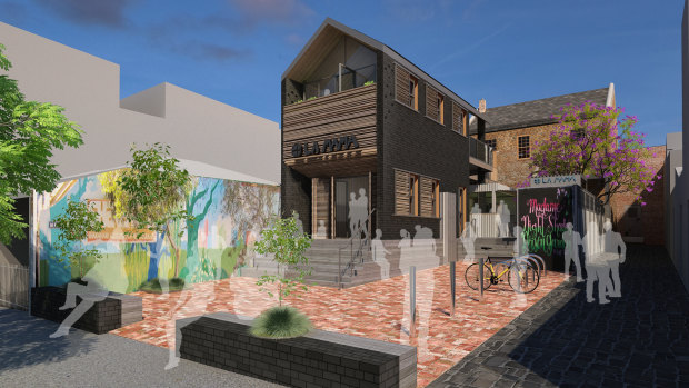 Illustrative design of the new La Mama Theatre in Carlton.