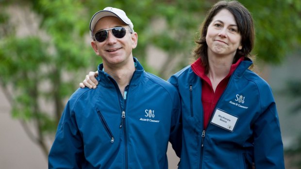 It is speculated Mackenzie Bezos could have as much as an 8 per cent stock holding in the company. 