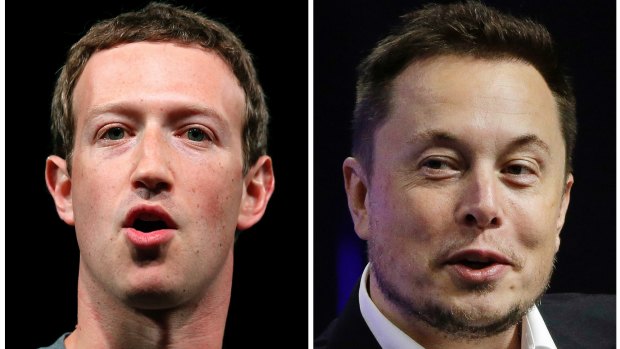 Opposing views: Facebook CEO Mark Zuckerberg and Tesla chief Elon Musk have had differences in the past.