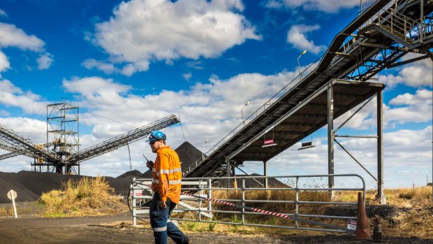 A Stanmore Coal mine at Moranbah, inland of Mackay.