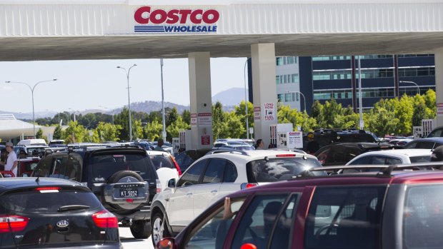 Some motorists regularly join long queues for fuel at Costco in Majura Park, since it entered the ACT market about four years ago.