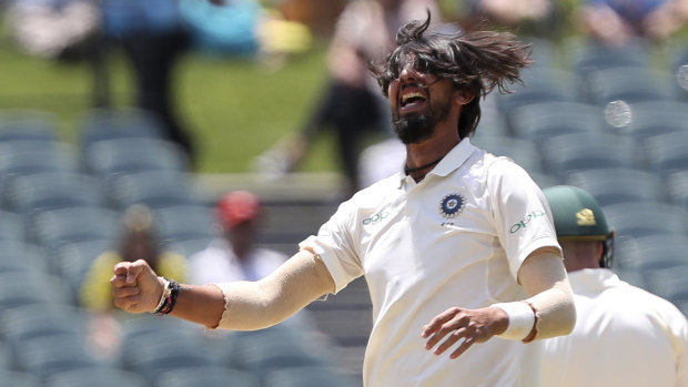 Ishant Sharma's second-innings dismissal of Aaron Finch in Adelaide was overturned after a review.
