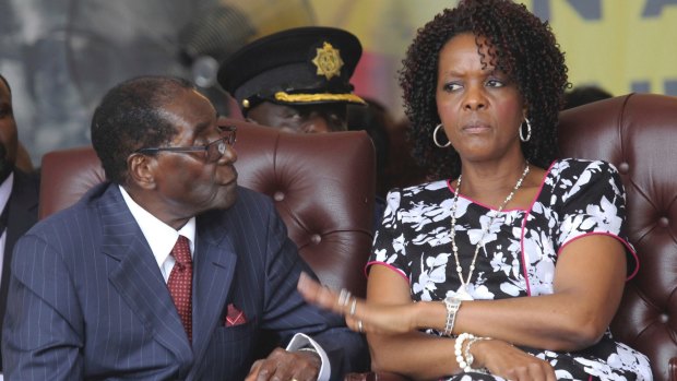 Then-President Robert Mugabe and his wife Grace attend his birthday celebrations in Masvingo in 2016.