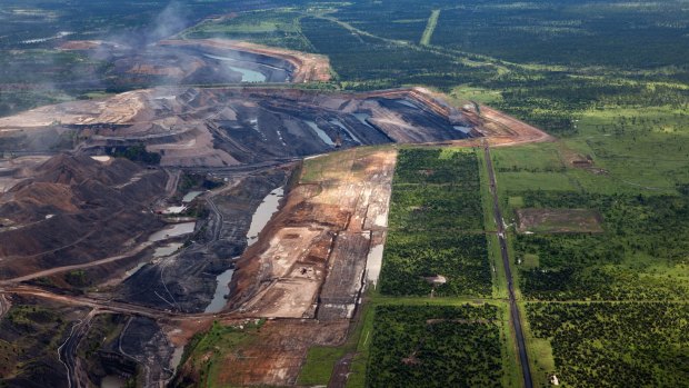 Coal mining development in the Bowen Basin in Queensland. 