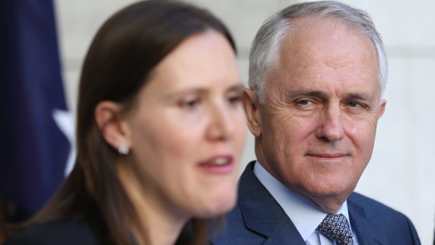 Malcolm Turnbull and Victorian member Kelly O'Dwyer.