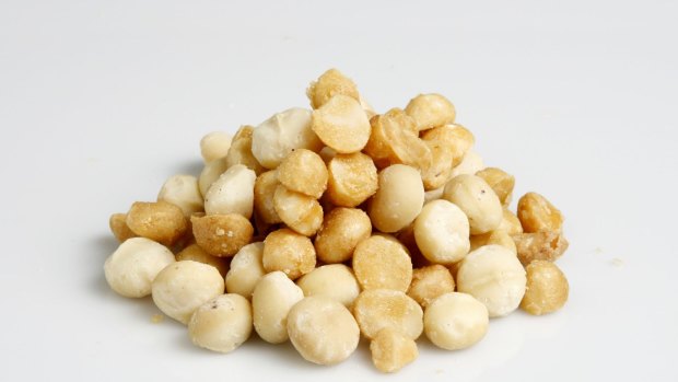 Macadamia nuts and sugar - a delicious combination. 