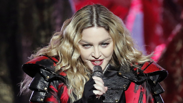 In 21016, Madonna performs during the Rebel Heart World Tour in Macau. 