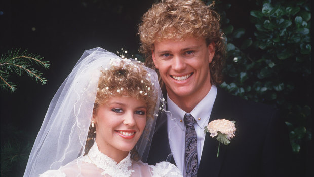 Iconic moment: Charlene and Scott's wedding in Neighbours.