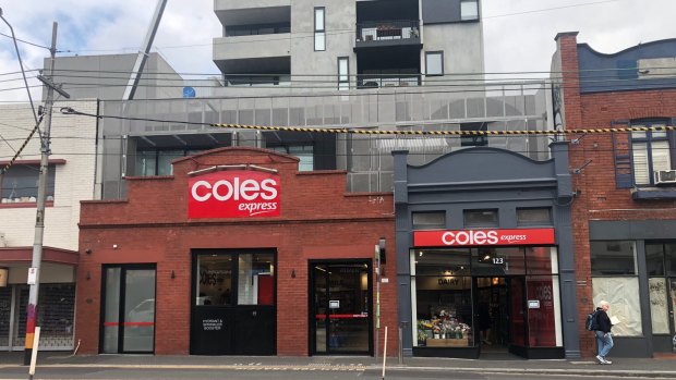 Coles' no-fuel Express convenience store in Bridge Road, Richmond.