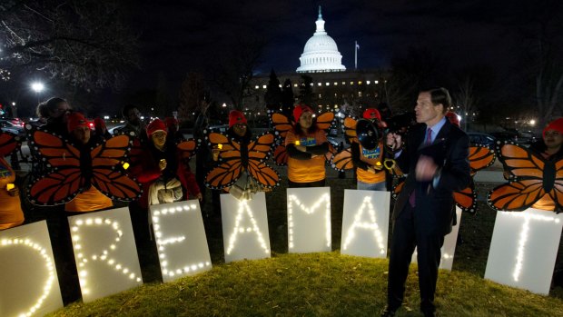 Democrat Senator Richard Blumenthal speaks during a rally in support of Deferred Action for Childhood Arrivals (DACA), or Dreamers, in Washington, last year.