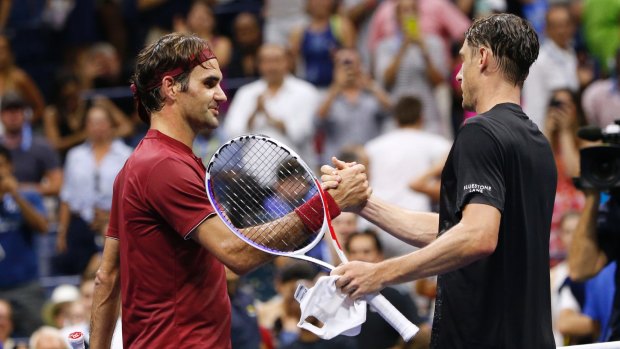 Career highlight: Roger Federer was full of praise for John Millman after the Australian knocked him out of the US Open.
