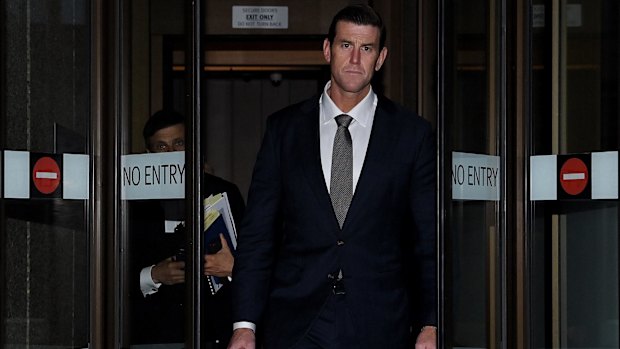 Ben Roberts-Smith leaves the Federal Court in Sydney last month.