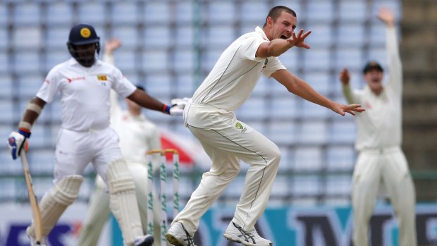 Josh Hazlewood in Sri Lanka in 2016.