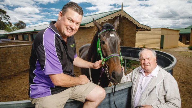 Queanbeyan trainer Joe Cleary will look to follow in the footsteps of his father Frank (right) at the Magic Millions. 