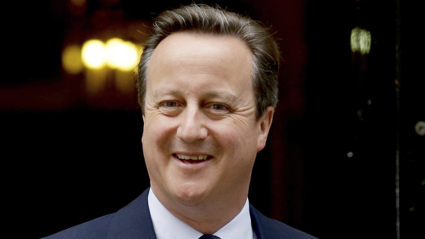 Britain’s then prime minister David Cameron leaves 10 Downing Street in London in 2016.