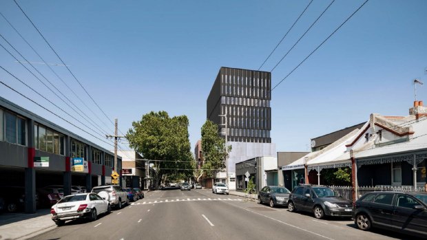 The design for an office proposal at 71 Gipps Street, Collingwood. 