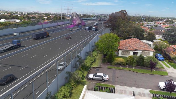 Tunnel entrance in Yarraville going towards CityLink. Artist's impression. Source: Western Distributor Authority Supplied