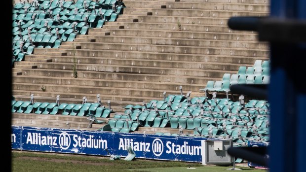 Thousands of chairs have already been ripped from Allianz Stadium as part of "soft demolition" works. 