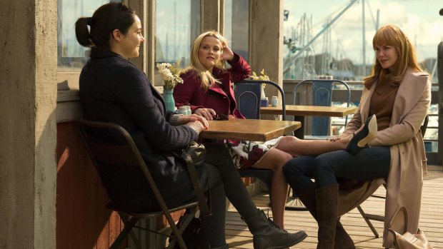 Witherspoon (centre) with Shailene Woodley and Nicole Kidman in Big Little Lies.