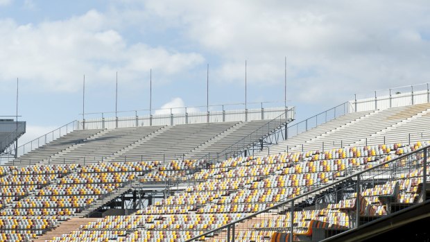 QSAC's empty stands.