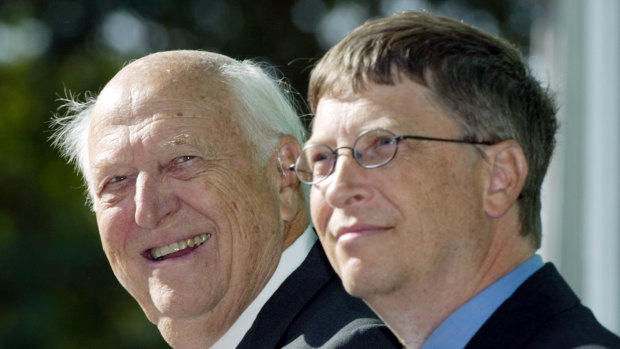 "Without me, you wouldn't even be here", Bill Gates snr quipped to his billionaire son.