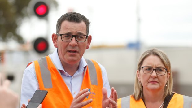 Daniel Andrews and Jacinta Allen announced the tram line in April 2018.