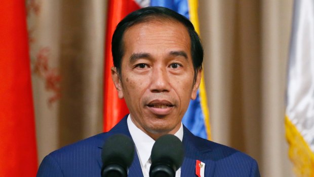 On a visit to smooth out the two nation's "rollercoaster" relationship: Indonesian President Joko Widodo.
