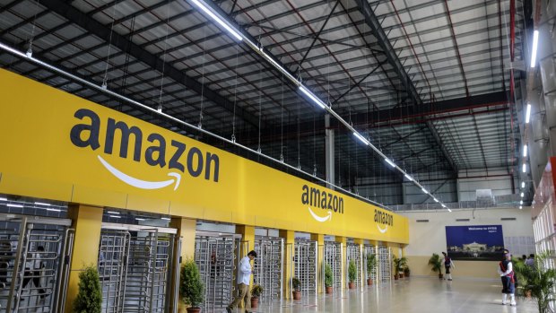 Some Amazon warehouses are as big as five Melbourne Cricket Grounds.