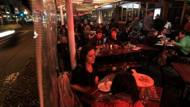 The al fresco restaurants along Eat Street in Parramatta face disruption from construction.