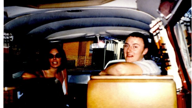 Joanne Lees and Peter Falconio in their campervan prior to Mr Falconio's murder.