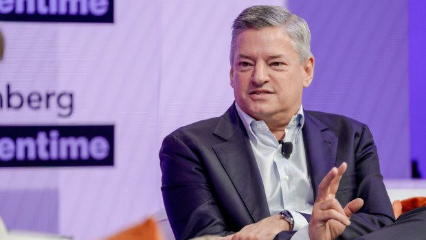 Ted Sarandos, president and co-chief executive officer of Netflix, during the Bloomberg Screentime event in Los Angeles.