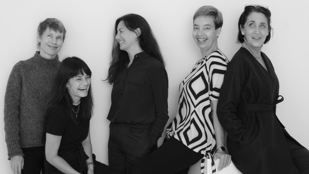 Nine former Dolly staffers have reunited to launch a website for over-45s called Tonic. From left: Patricia Sheahan, Aileen Marr, Marina Go, Ute Junker, Megan Morton. 