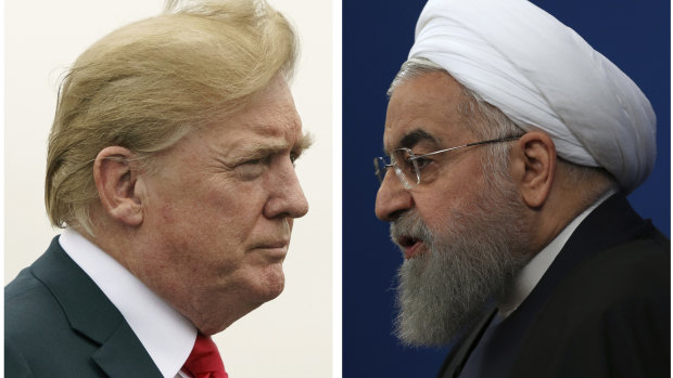 Since President Donald Trump (left) pulled out of the nuclear deal, Iranian President Hassan Rouhani (right) has threatened to dump it. 