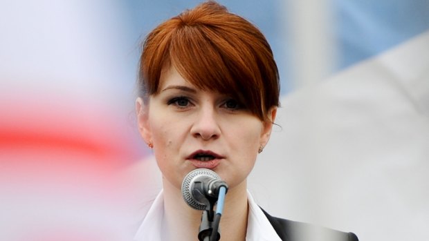 Maria Butina, pictured speaking at a pro-gun rally in Moscow in 2013, infiltrated the top levels of the National Rifle Association and the Republican Party.