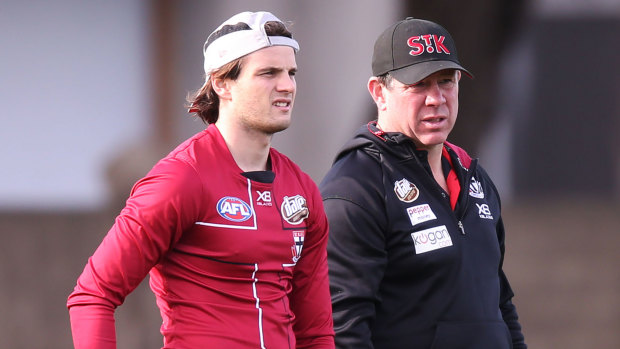 Brett Ratten (right) will talk to the Saints next week about the vacant coaching position.