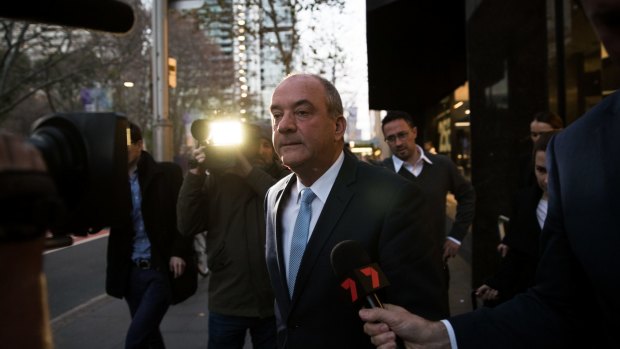 Daryl Maguire, the former member for Wagga Wagga, after giving evidence at ICAC in July.