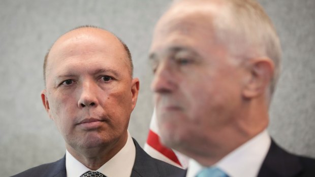Peter Dutton, pictured with Malcolm Turnbull.