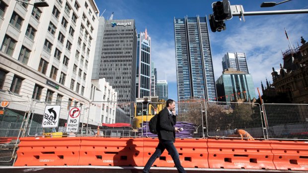 Barricades on George Street between Circular Quay and Liverpool Street are now due to be removed by November.