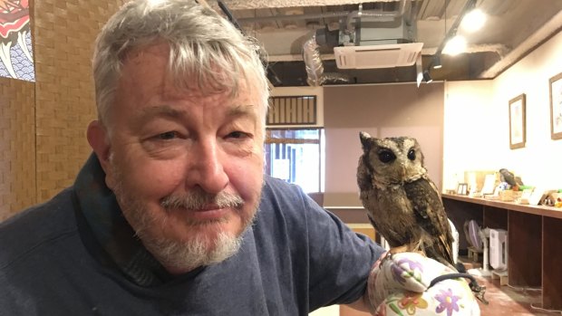 John Elder with a feathered friend.