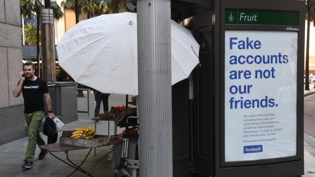 Facebook ads combating fake friends appeared in Sydney and Melbourne late last year.