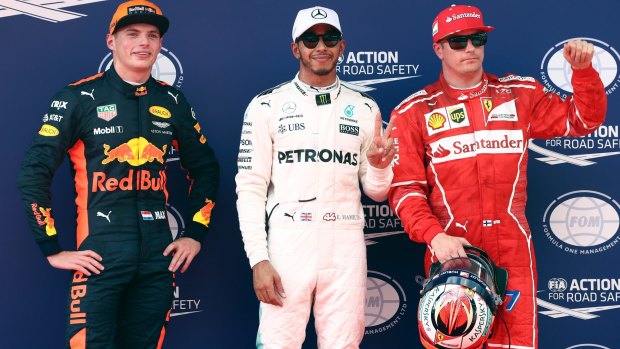 Familiar scene: A podium of Red Bull (Max Verstappen), Mercedes (Lewis Hamilton) and Ferrari (Kimi Raikkonen).