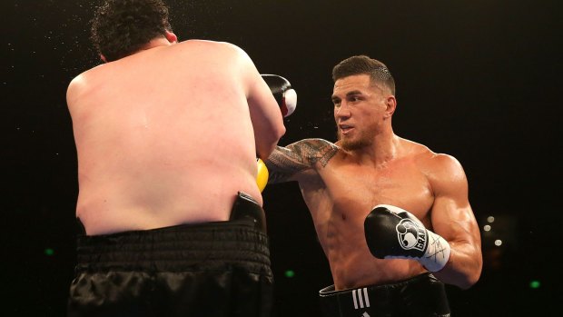 Sonny Bill Williams during his last fight, against Chauncy Welliver in 2015.