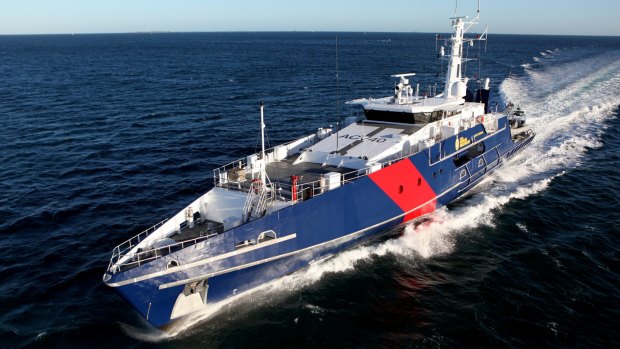 An Australian Border Force Cape class patrol boat.