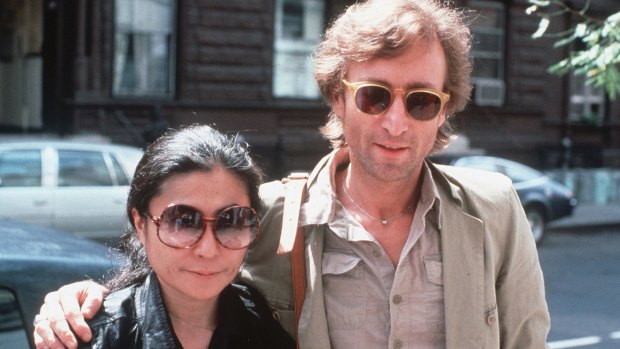 The late John Lennon, who wrote the peace anthem <i>Happy Xmas (War Is Over)</I>, and his wife, Yoko Ono.