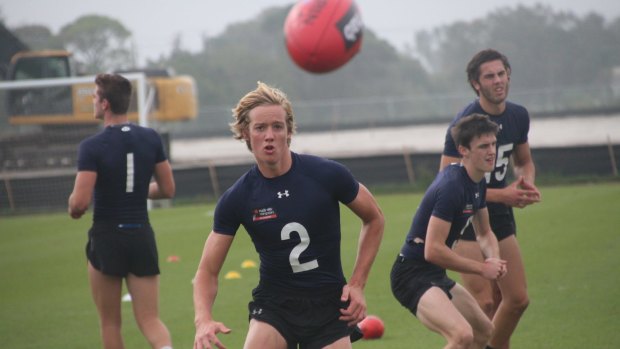 Darcy Parish trains at the AFL academy in Florida.