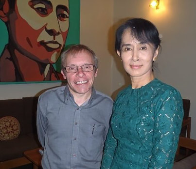 Sean Turnell with Aung San Suu Kyi.