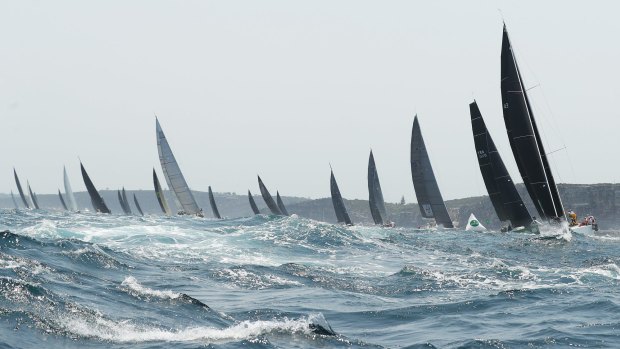 Scallywag and Comanche are neck and neck for the second day of the Sydney to Hobart.