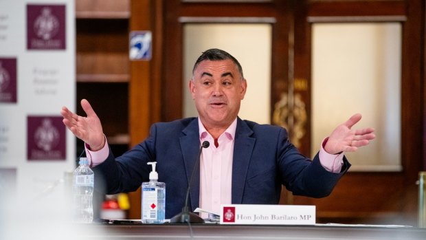 John Barilaro defended the government’s allocation of bushfire grants at a recent inquiry.